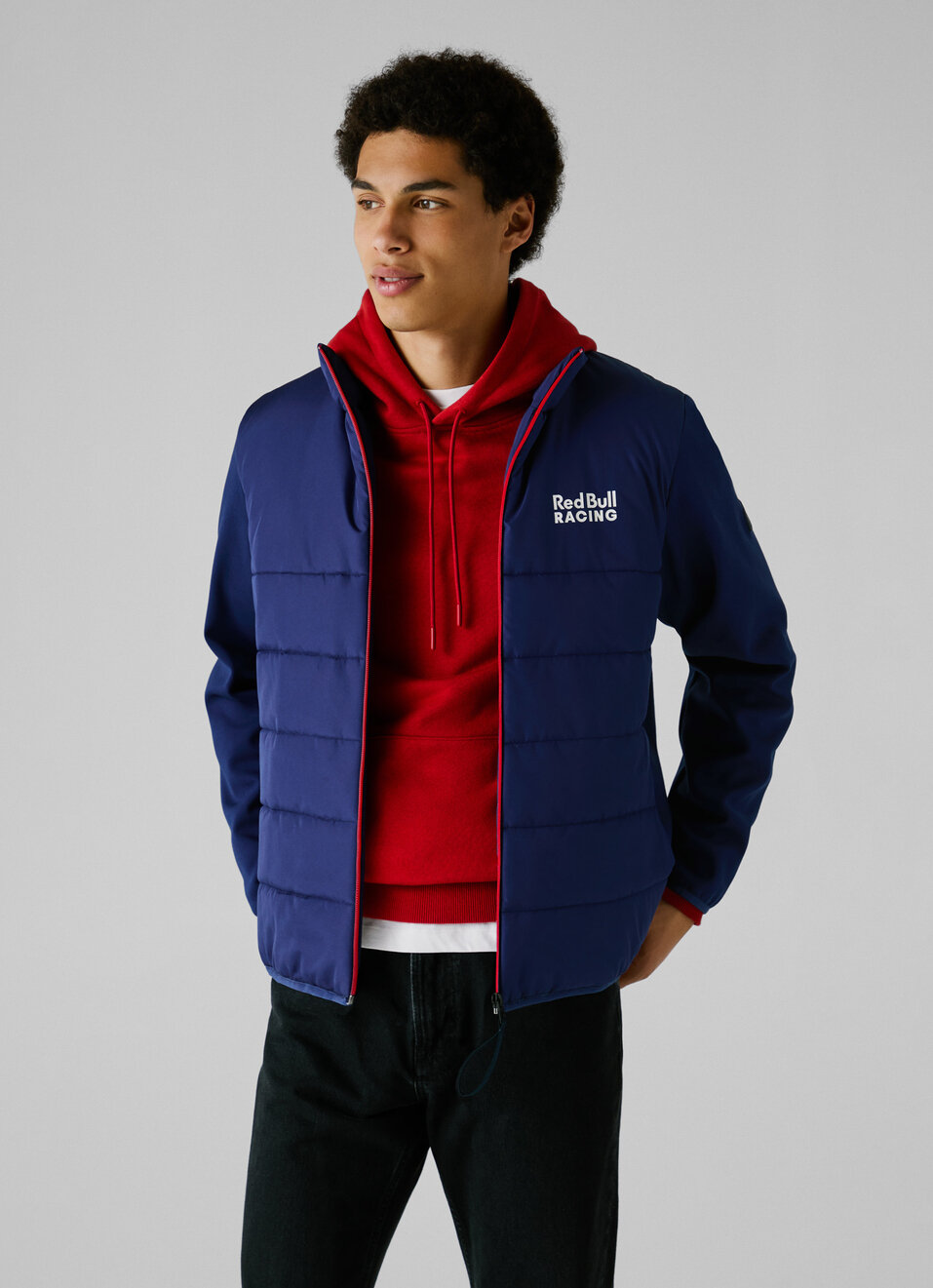 Red Bull Racing X Pepe Jeans Blue Hybrid Padded Jacket, , large image number 1