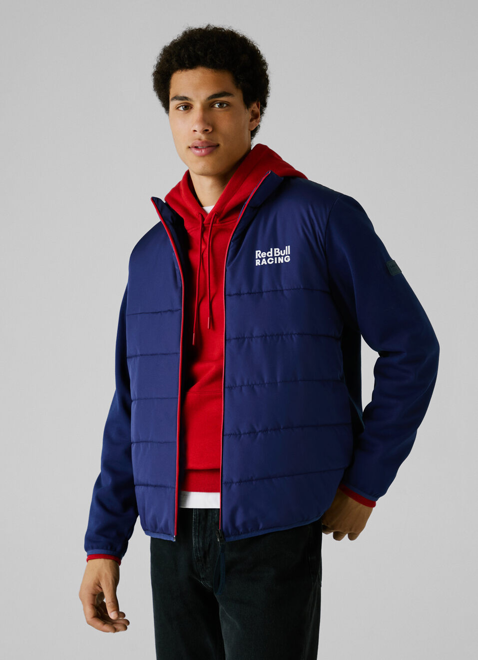 Red Bull Racing X Pepe Jeans Blue Hybrid Padded Jacket, , large image number 0