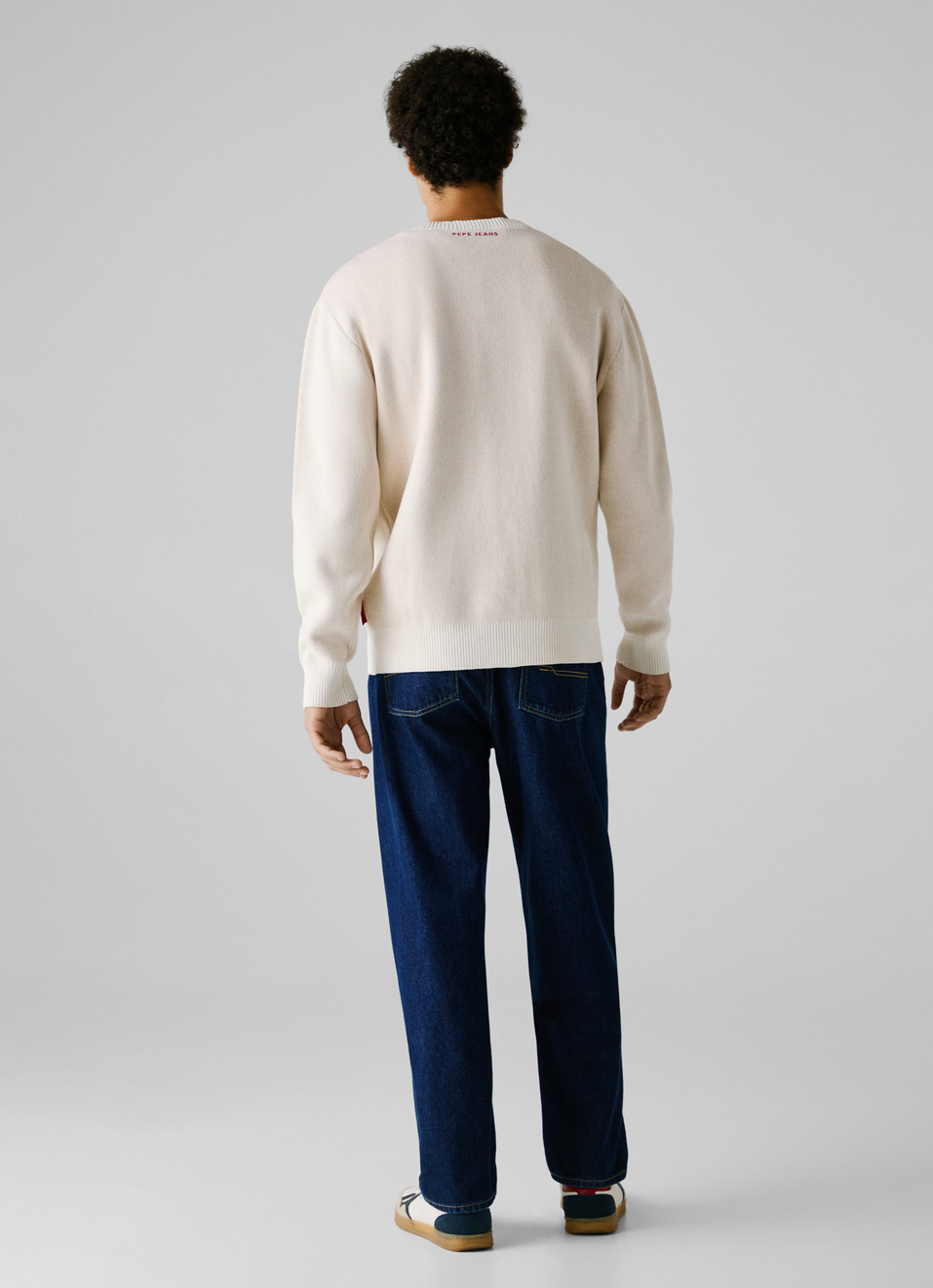 Red Bull Racing X Pepe Jeans Ecru Logo Comfort Fit Sweatshirt, , large image number 2