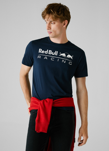 Red Bull Racing X Pepe Jeans Blue Logo Print T-shirt