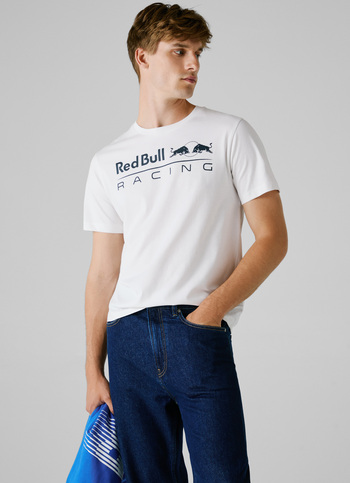 Red Bull Racing X Pepe Jeans White Logo Print T-shirt