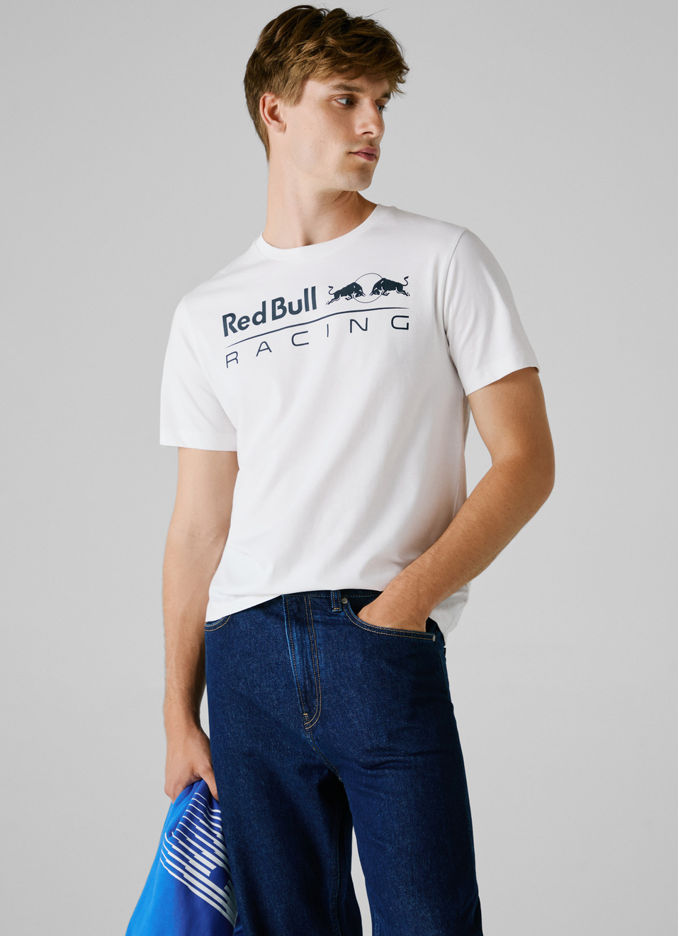 Red Bull Racing X Pepe Jeans White Logo Print T-shirt, , large image number 0