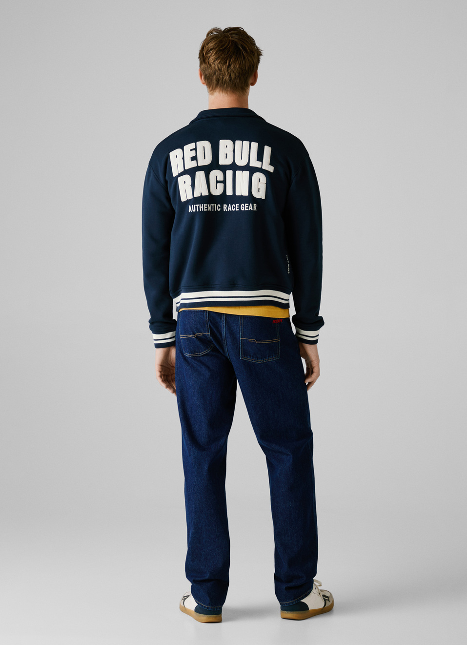 Red Bull Racing X Pepe Jeans Blue Relaxed Fit Varsity Jacket, , large image number 3