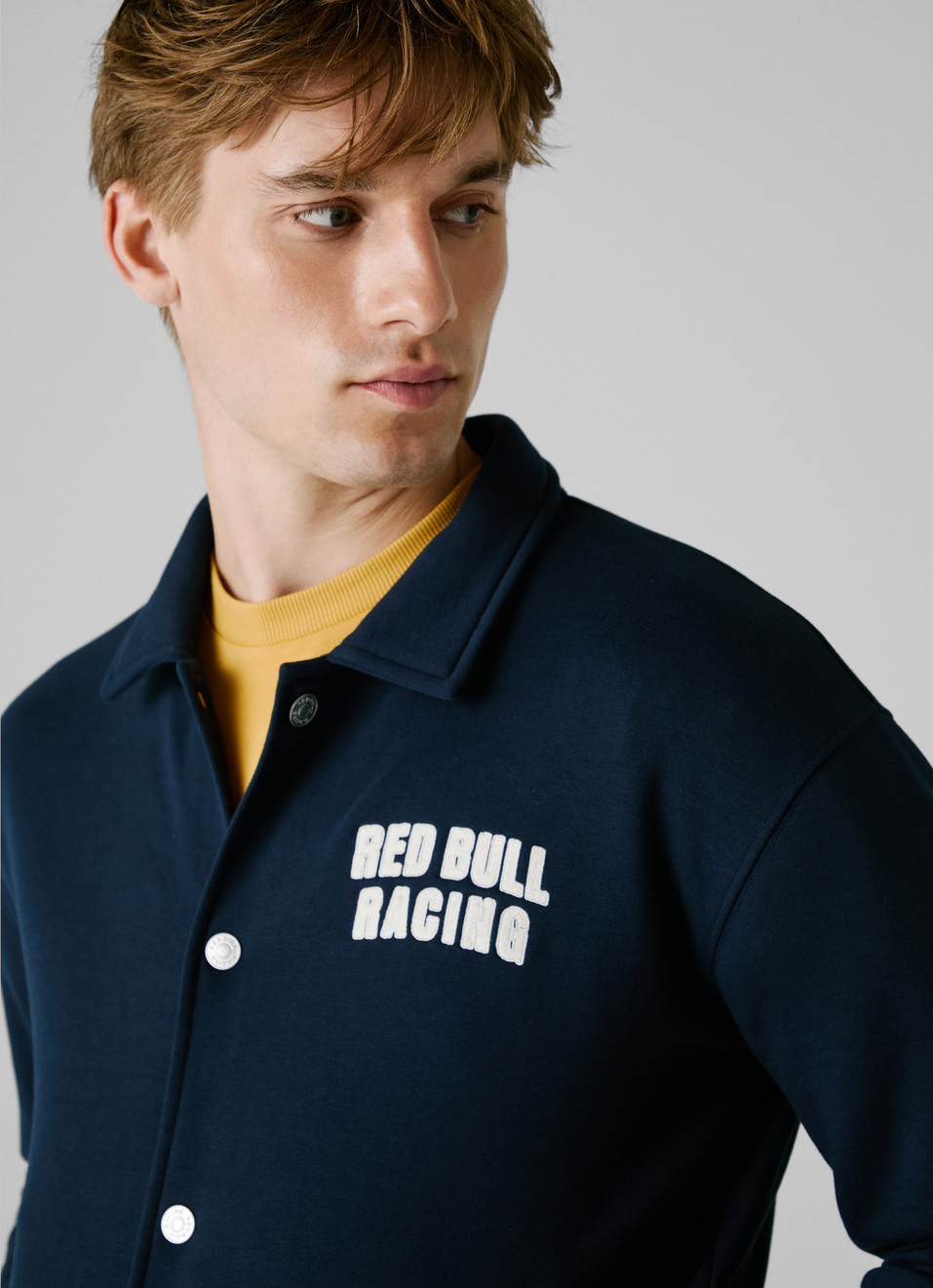 Red Bull Racing X Pepe Jeans Blue Relaxed Fit Varsity Jacket, , large image number 4