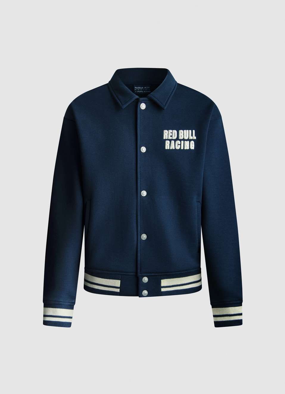 Red Bull Racing X Pepe Jeans Blue Relaxed Fit Varsity Jacket, , large image number 5