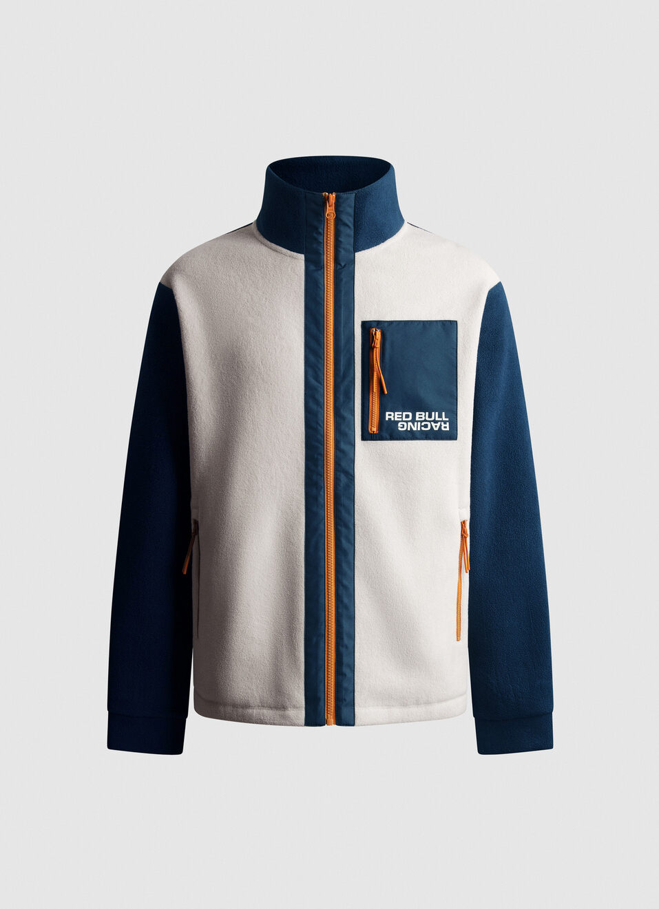Red Bull Racing X Pepe Jeans Ecru Fleece Color Block Jacket, , large image number 5