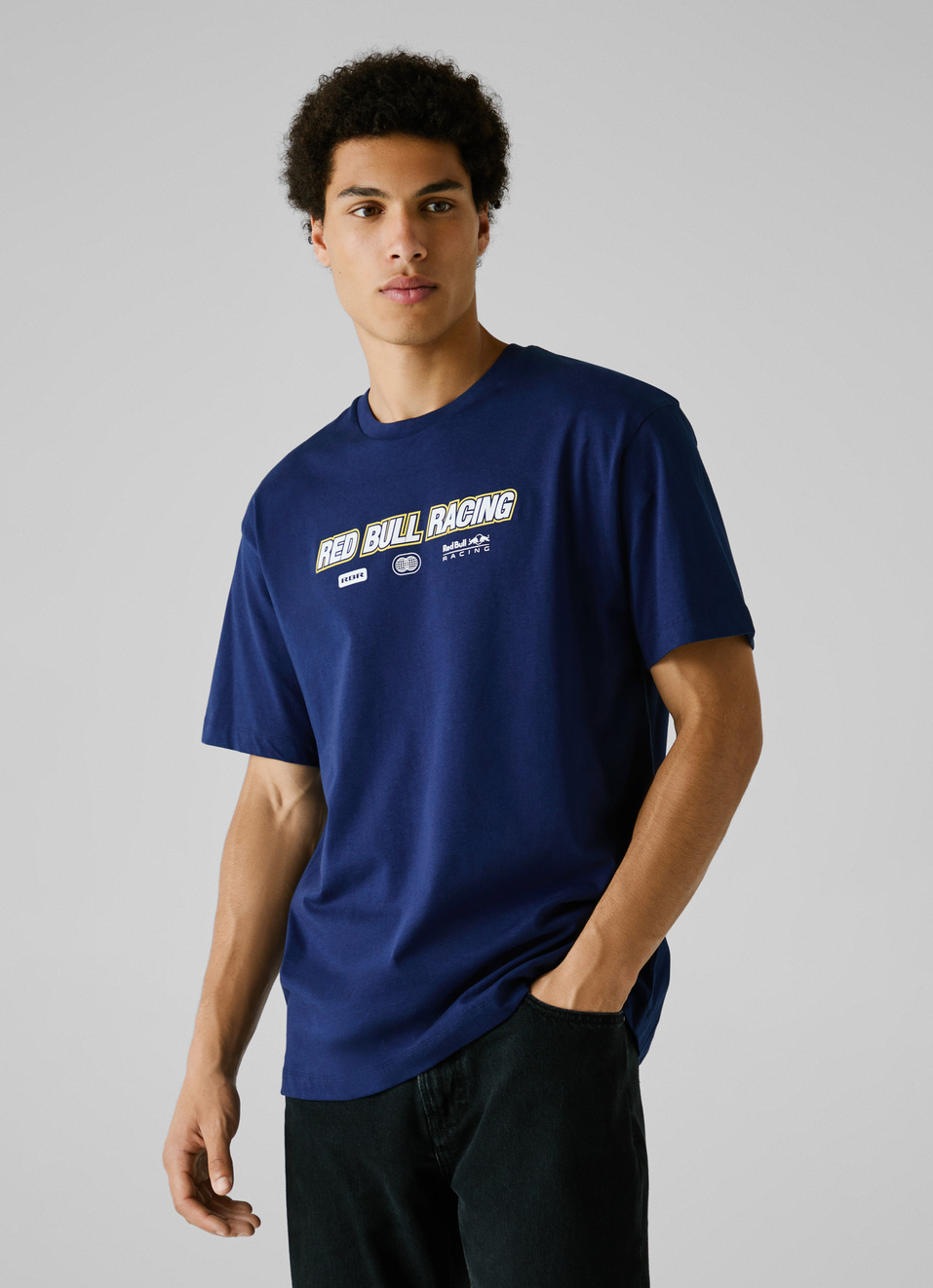 Red Bull Racing X Pepe Jeans Blue Logo Print T-shirt, , large image number 1