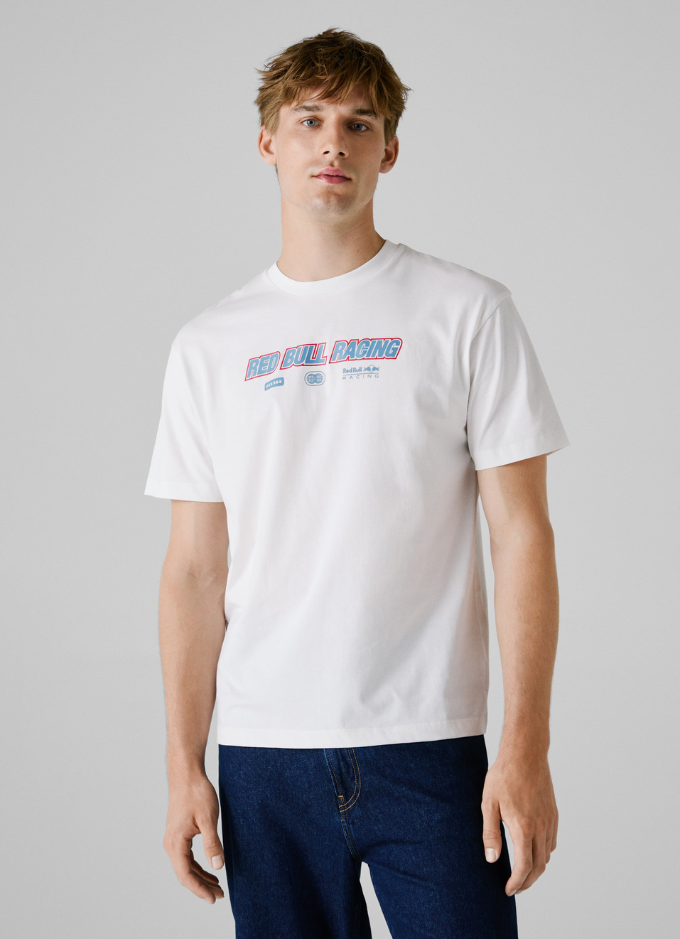 Red Bull Racing X Pepe Jeans White Logo Print T-shirt, , large image number 1