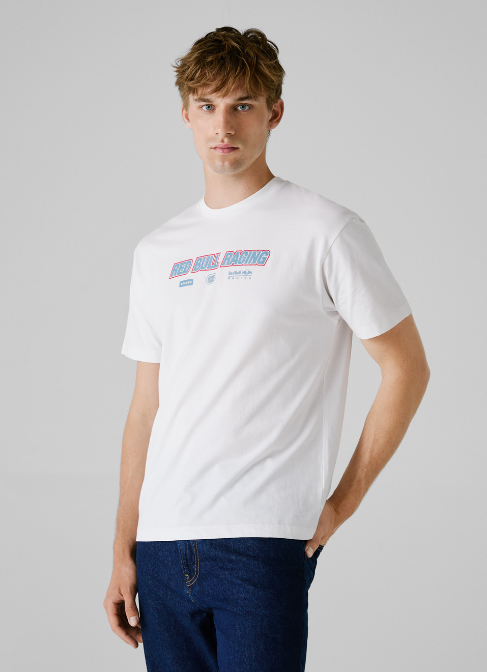 Red Bull Racing X Pepe Jeans White Logo Print T-shirt, , large image number 2