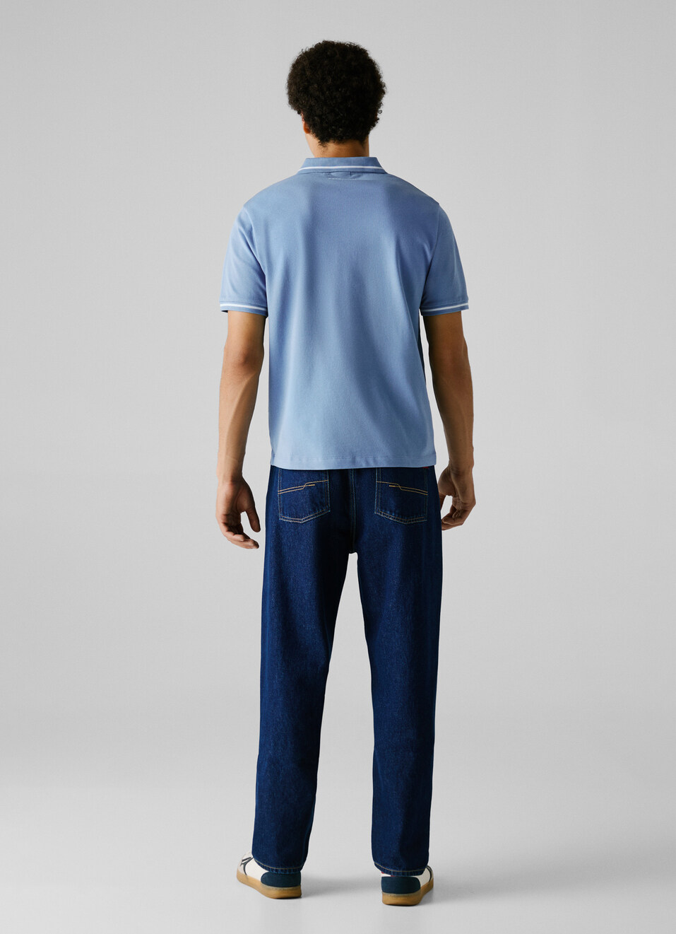 Red Bull Racing X Pepe Jeans Blue Regular Fit Pique Polo, , large image number 3