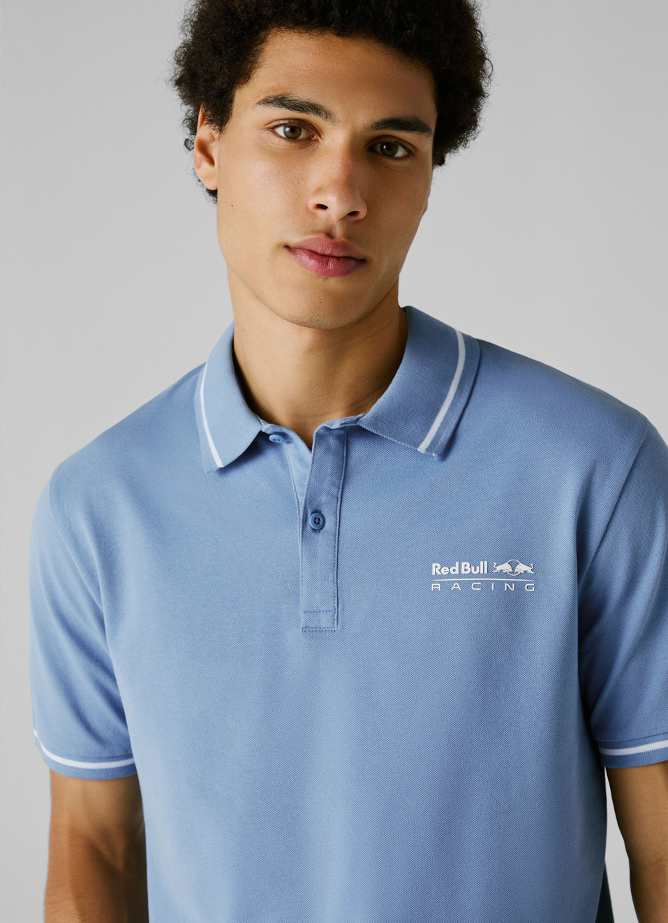 Red Bull Racing X Pepe Jeans Blue Regular Fit Pique Polo, , large image number 4