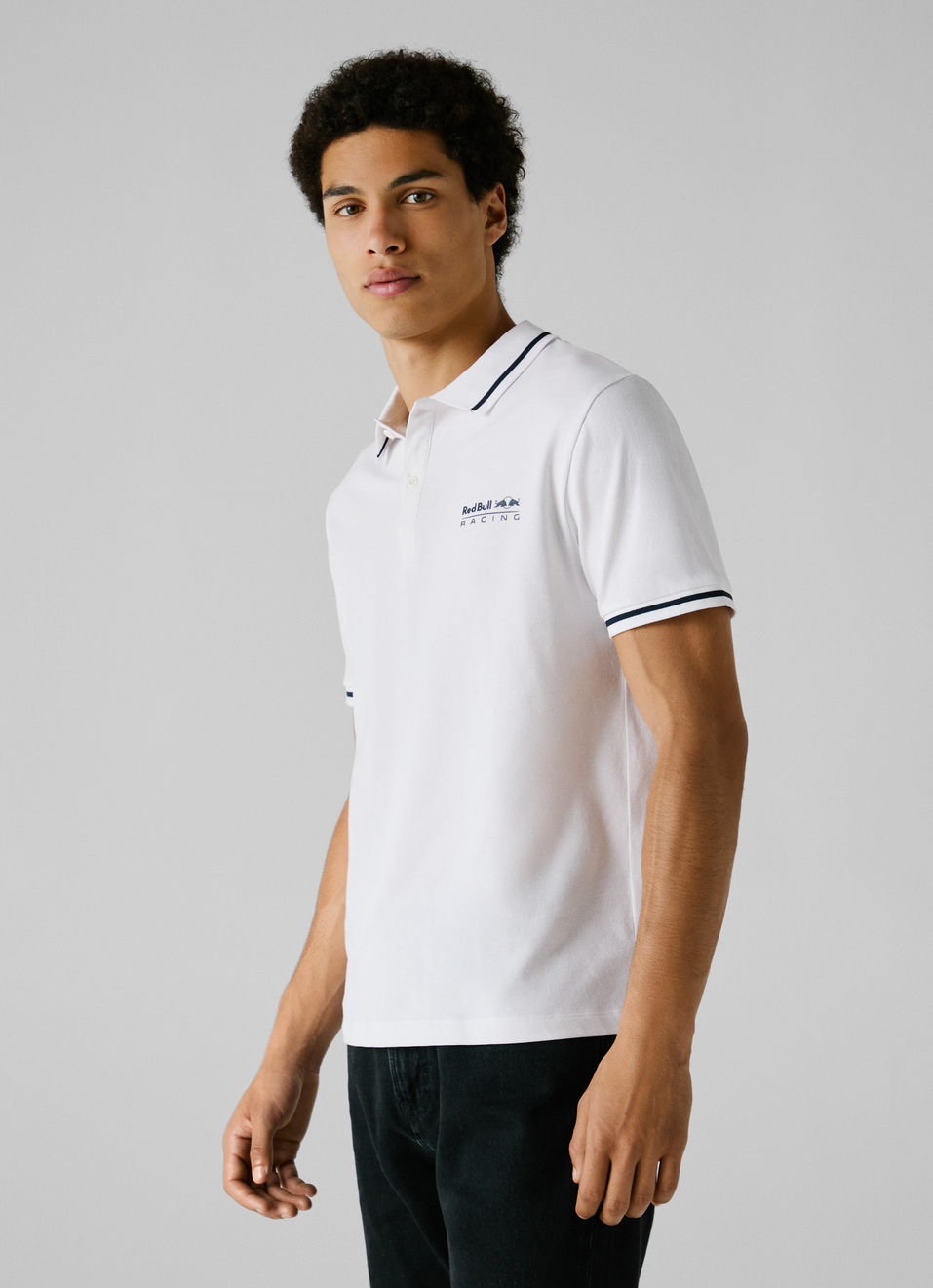 Red Bull Racing X Pepe Jeans White Regular Fit Pique Polo, , large image number 1