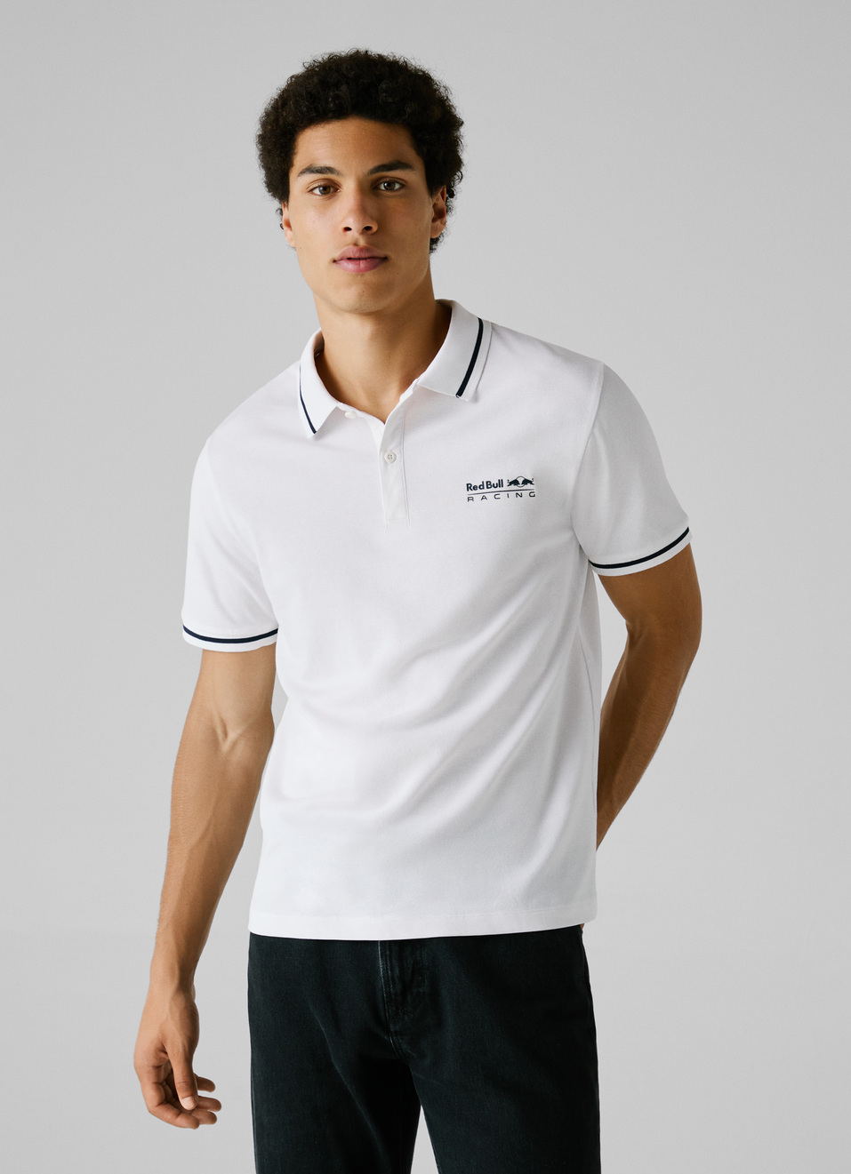 Red Bull Racing X Pepe Jeans White Regular Fit Pique Polo, , large image number 0