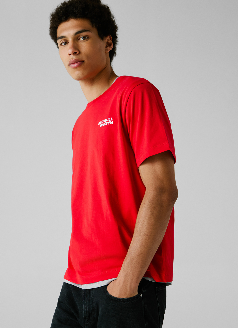 Red Bull Racing X Pepe Jeans Red Regular Fit Logo Print T-shirt, , large image number 2