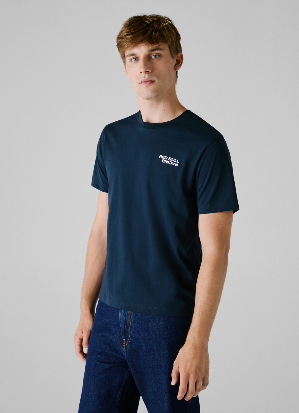 Red Bull Racing X Pepe Jeans Blue Regular Fit Logo Print T-shirt, , large image number 2
