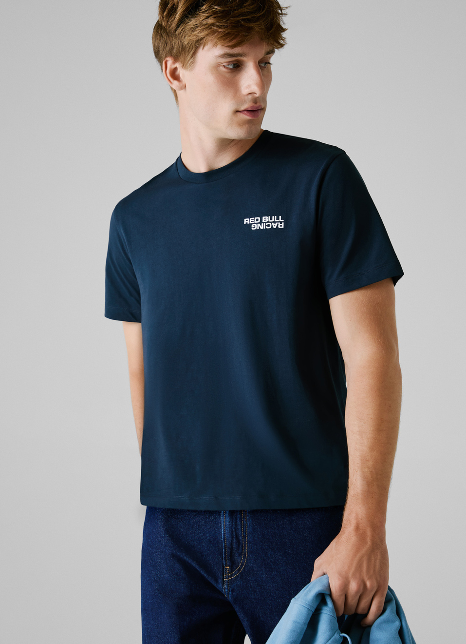 Red Bull Racing X Pepe Jeans Blue Regular Fit Logo Print T-shirt, , large image number 0