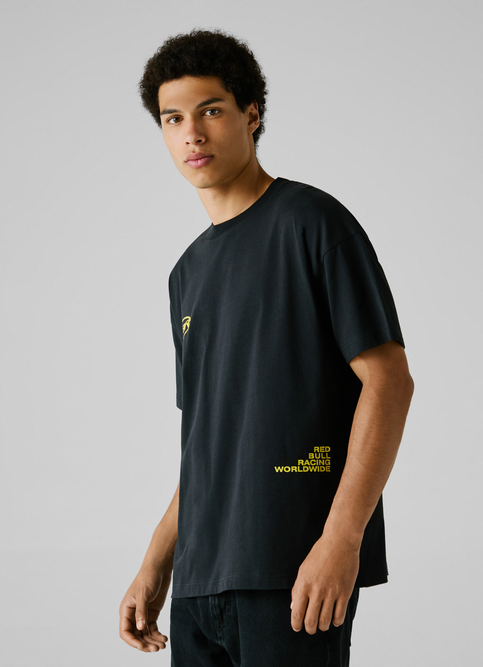 Red Bull Racing X Pepe Jeans Black Relaxed Fit Back Print T-shirt, , large image number 2
