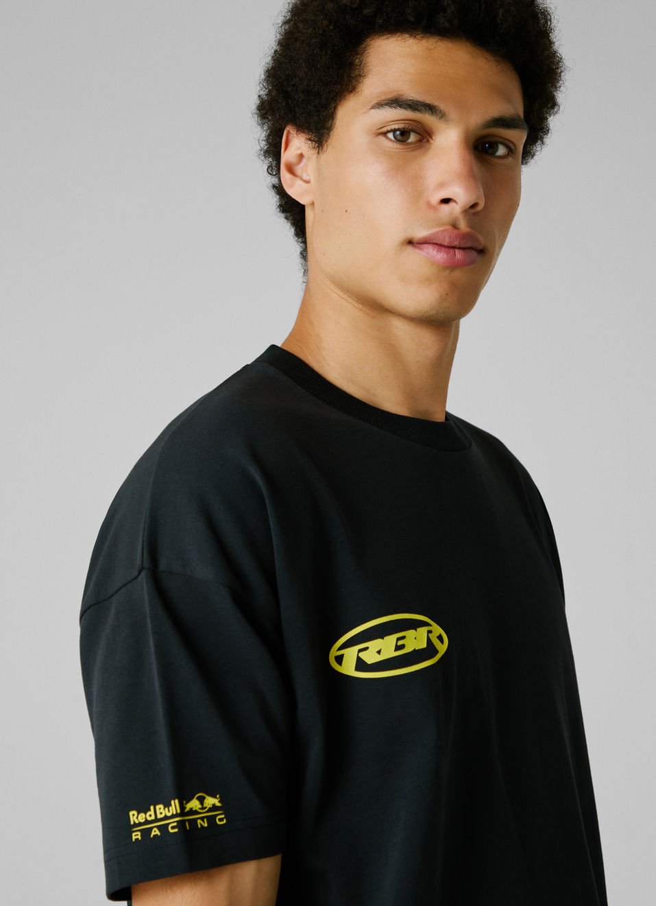 Red Bull Racing X Pepe Jeans Black Relaxed Fit Back Print T-shirt, , large image number 4