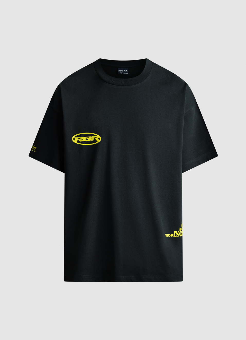 Red Bull Racing X Pepe Jeans Black Relaxed Fit Back Print T-shirt, , large image number 5