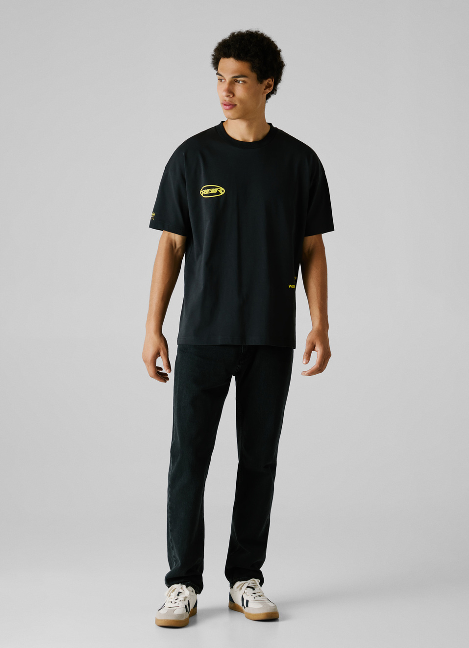 Red Bull Racing X Pepe Jeans Black Relaxed Fit Back Print T-shirt, , large image number 7