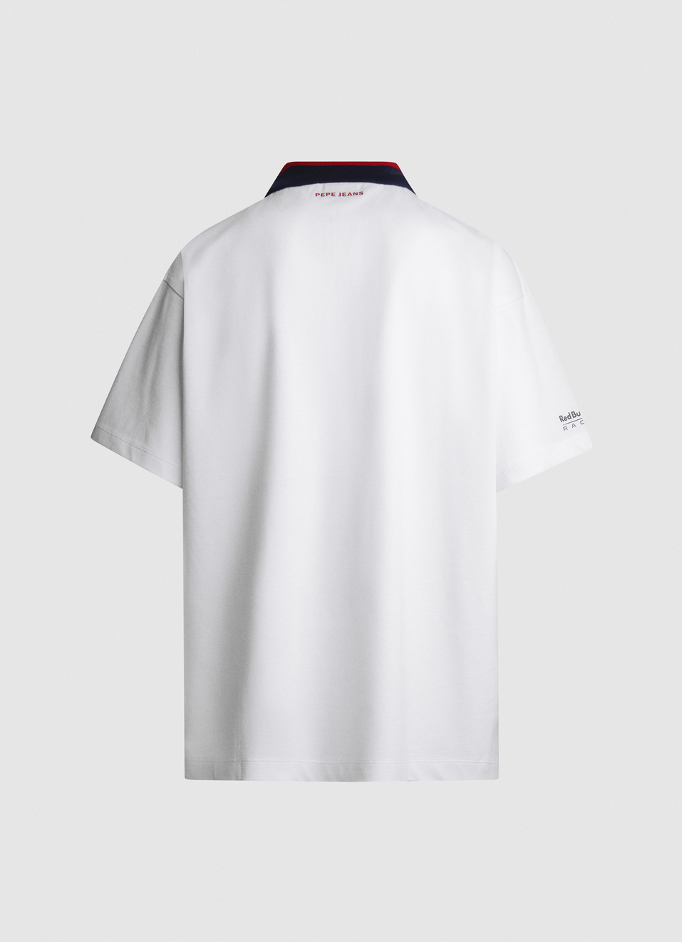 Red Bull Racing X Pepe Jeans White Printed Logo Pique Polo, , large image number 6