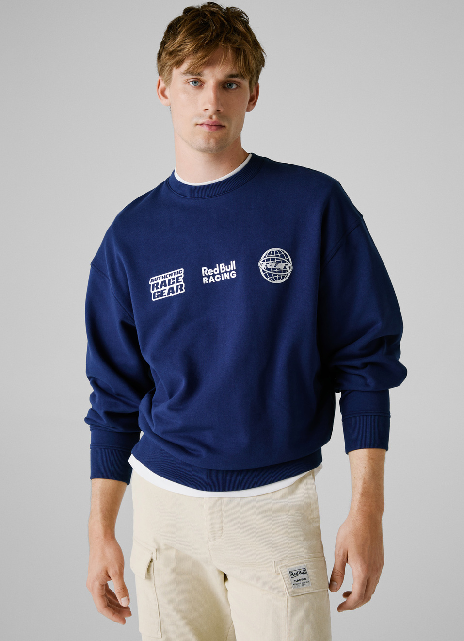 Red Bull Racing X Pepe Jeans Blue Comfort Fit Sweatshirt, , large image number 1