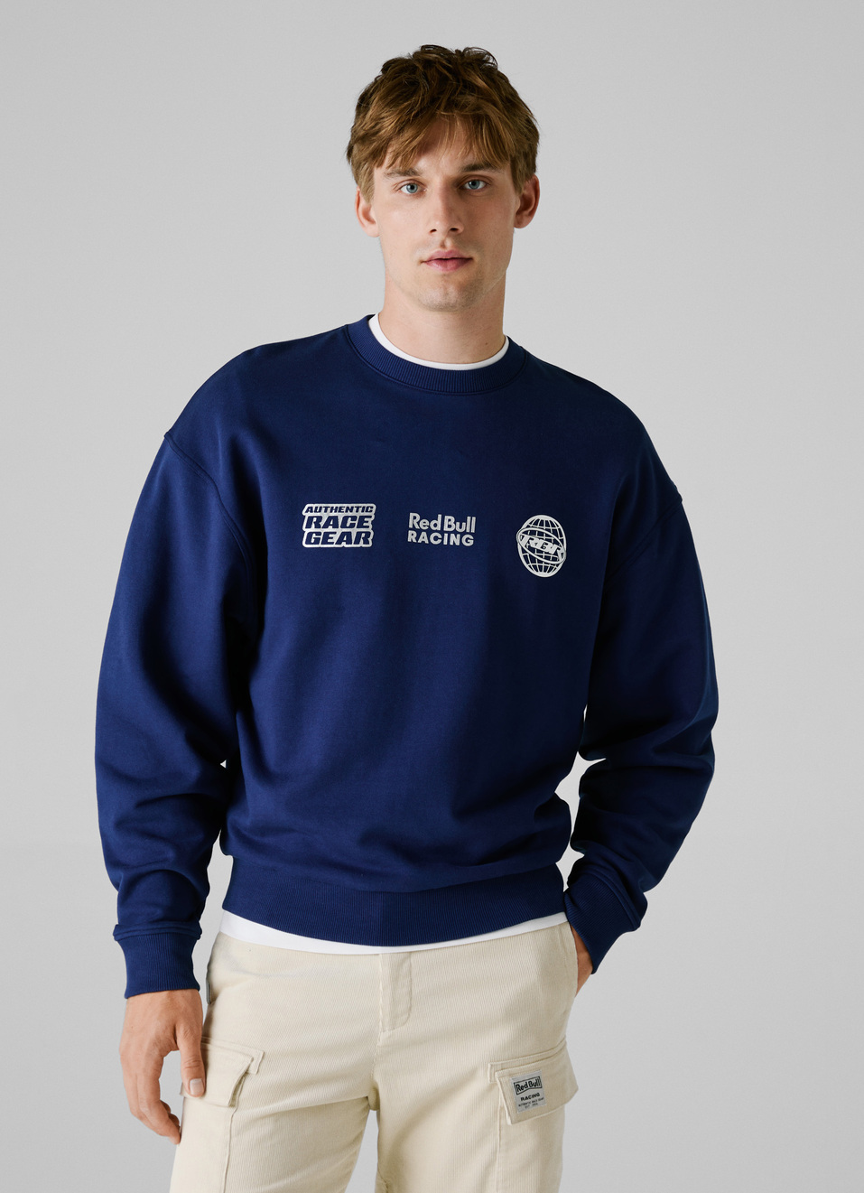 Red Bull Racing X Pepe Jeans Blue Comfort Fit Sweatshirt, , large image number 0