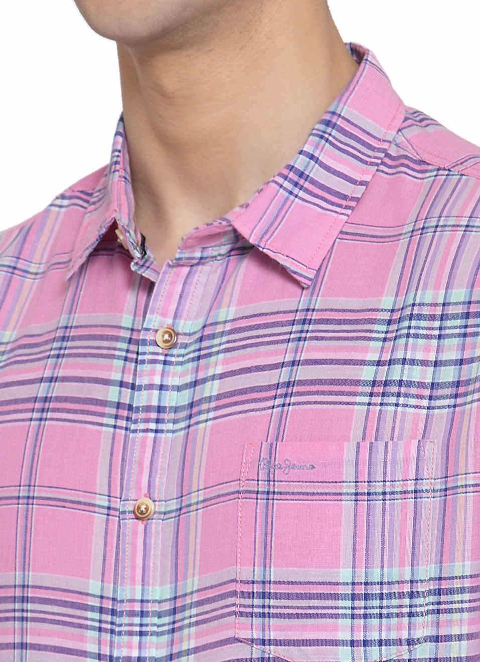 Jenson Cotton Linen Check Shirt, , large image number 4