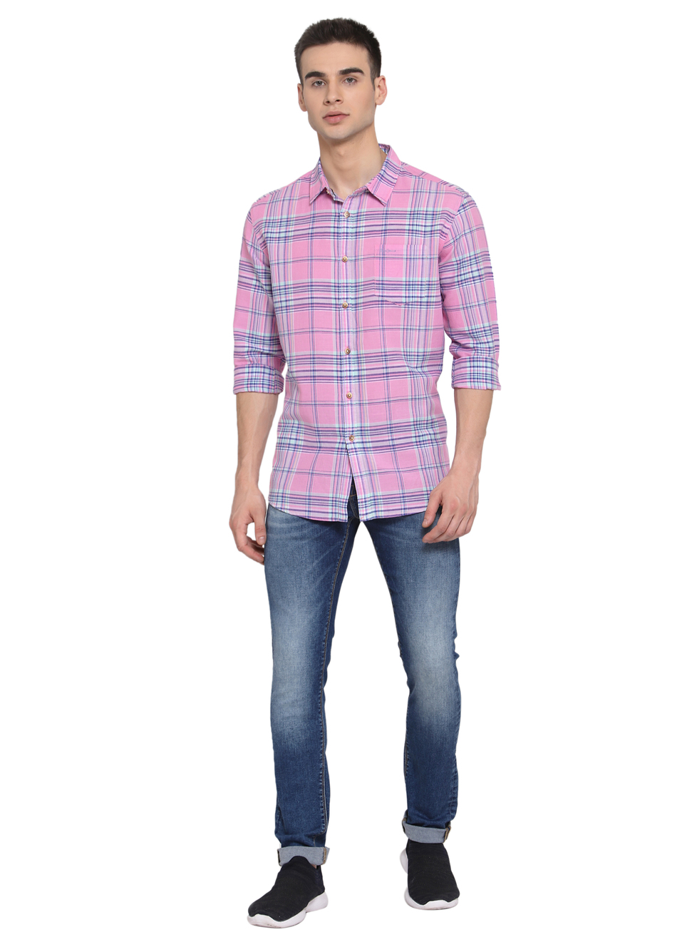 Jenson Cotton Linen Check Shirt, , large image number 5