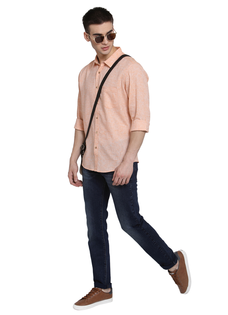 Kaiser Solid Cotton Linen Shirt, , large image number 3