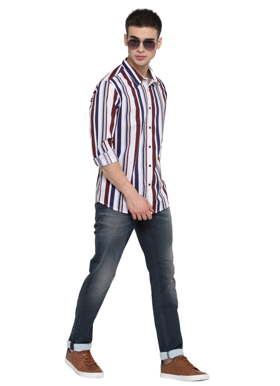 Rocky Printed Poplin Striper Shirt, , large image number 3