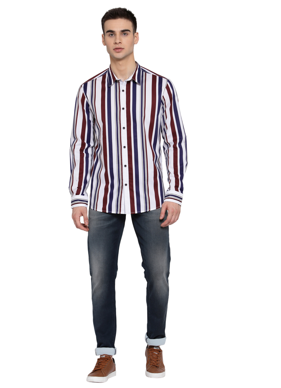 Rocky Printed Poplin Striper Shirt, , large image number 5