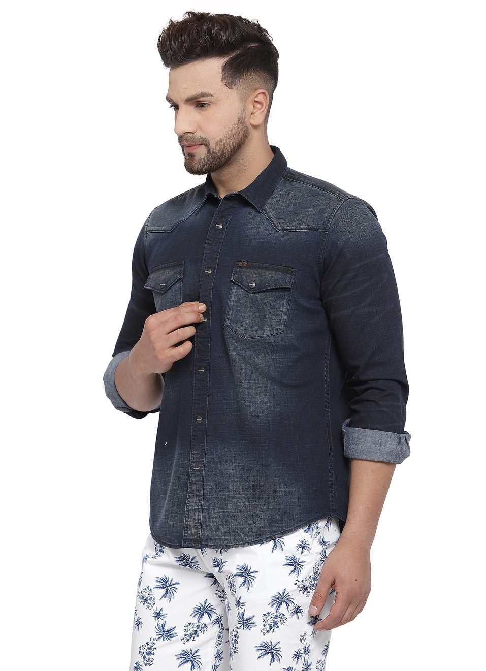 Roman Heritage Denim Shirt, , large image number 2