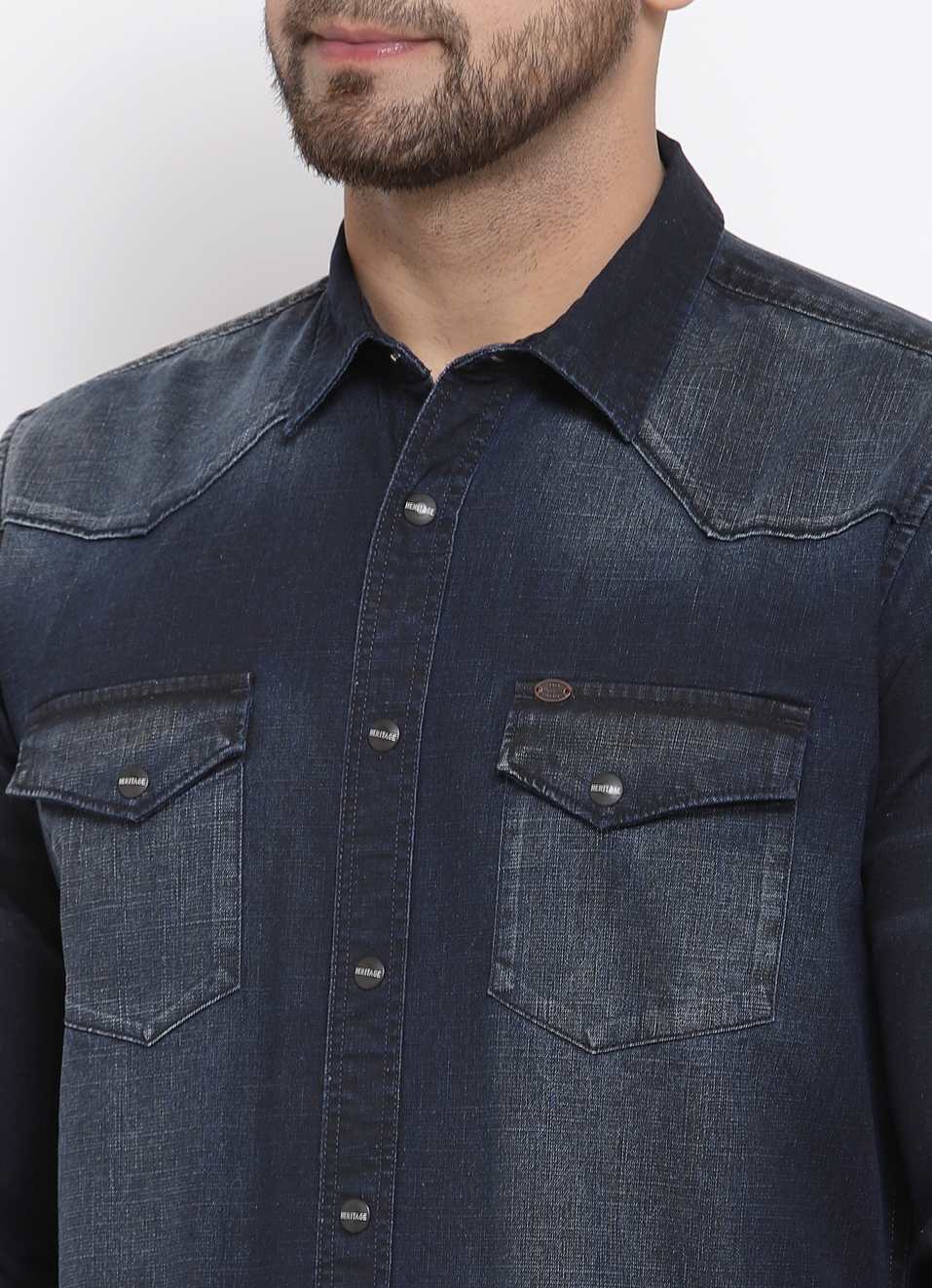 Roman Heritage Denim Shirt, , large image number 4