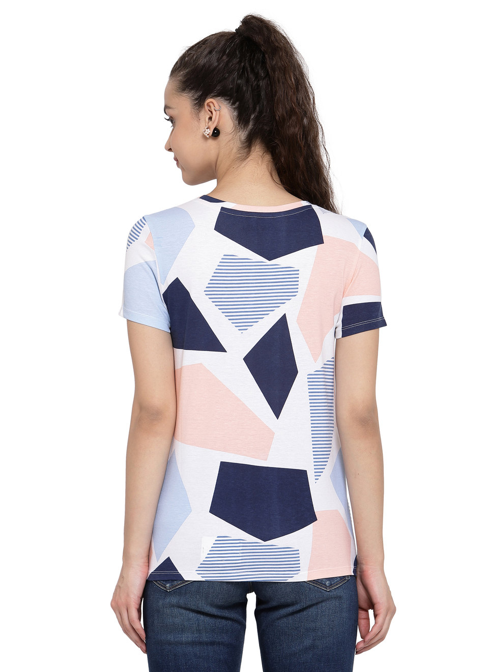 Joanna Multi Colored All Over Print T Shirt , , large image number 1