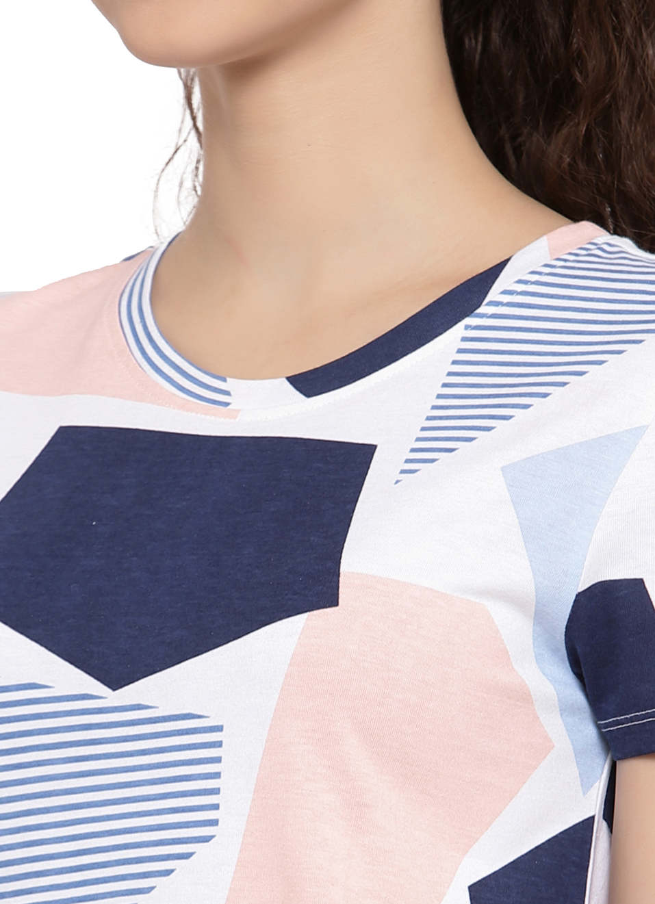 Joanna Multi Colored All Over Print T Shirt , , large image number 4