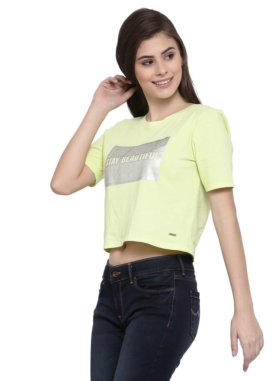 Loma Slogan Cropped T Shirt | Pepe Jeans India