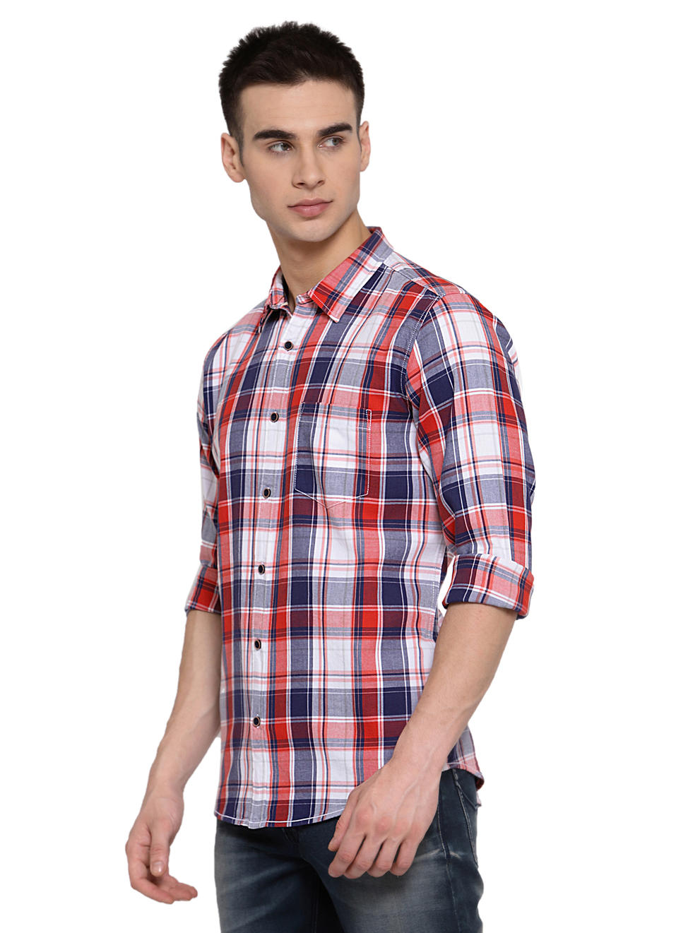 Churchill Indigo Check Shirt, , large image number 2