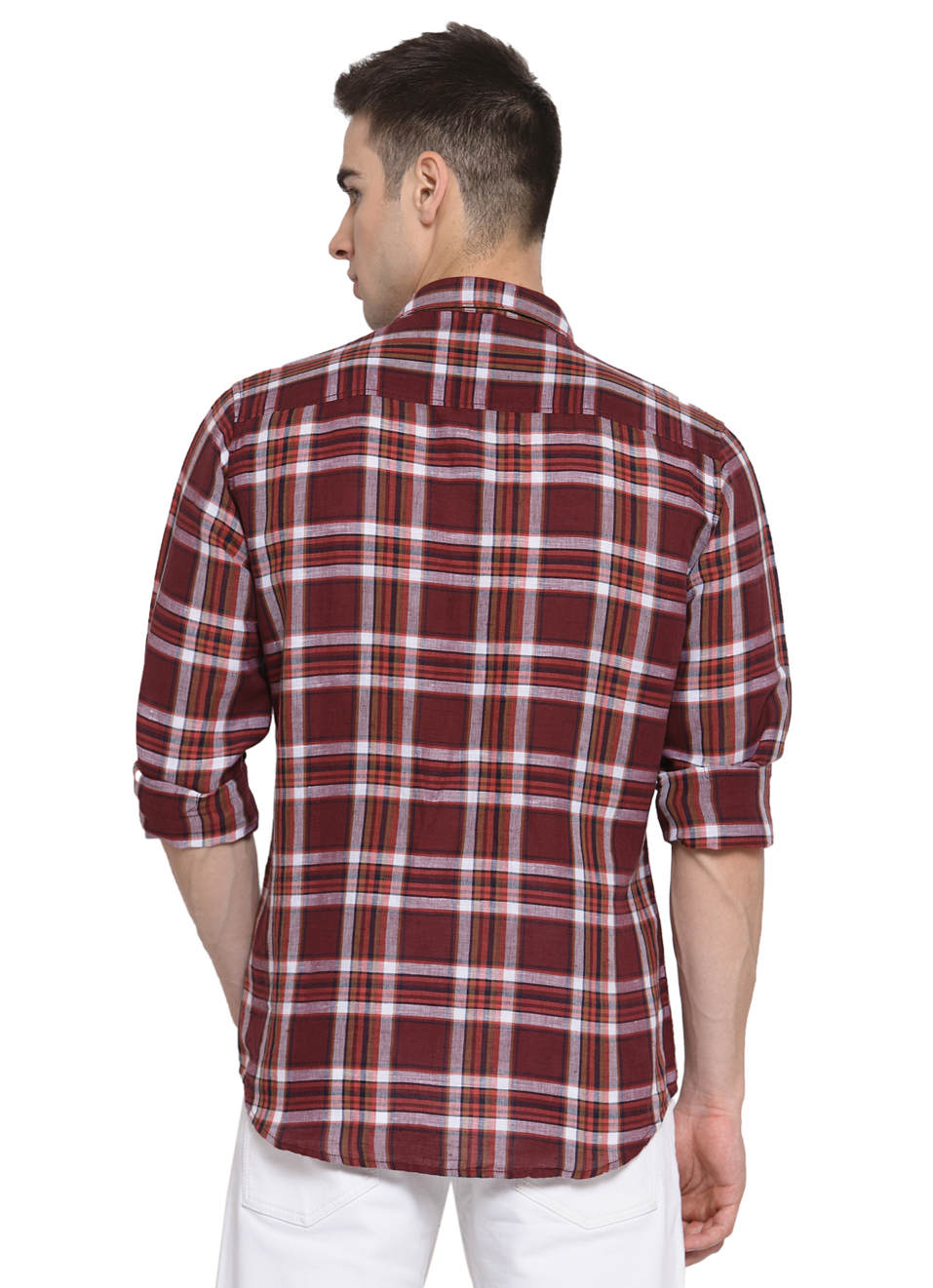 Combat Cotton Linen Checks Shirt, , large image number 1
