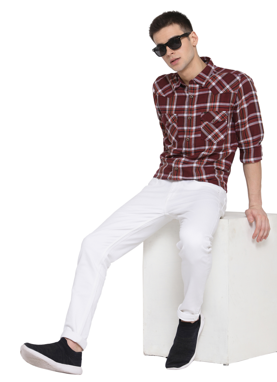 Combat Cotton Linen Checks Shirt, , large image number 3