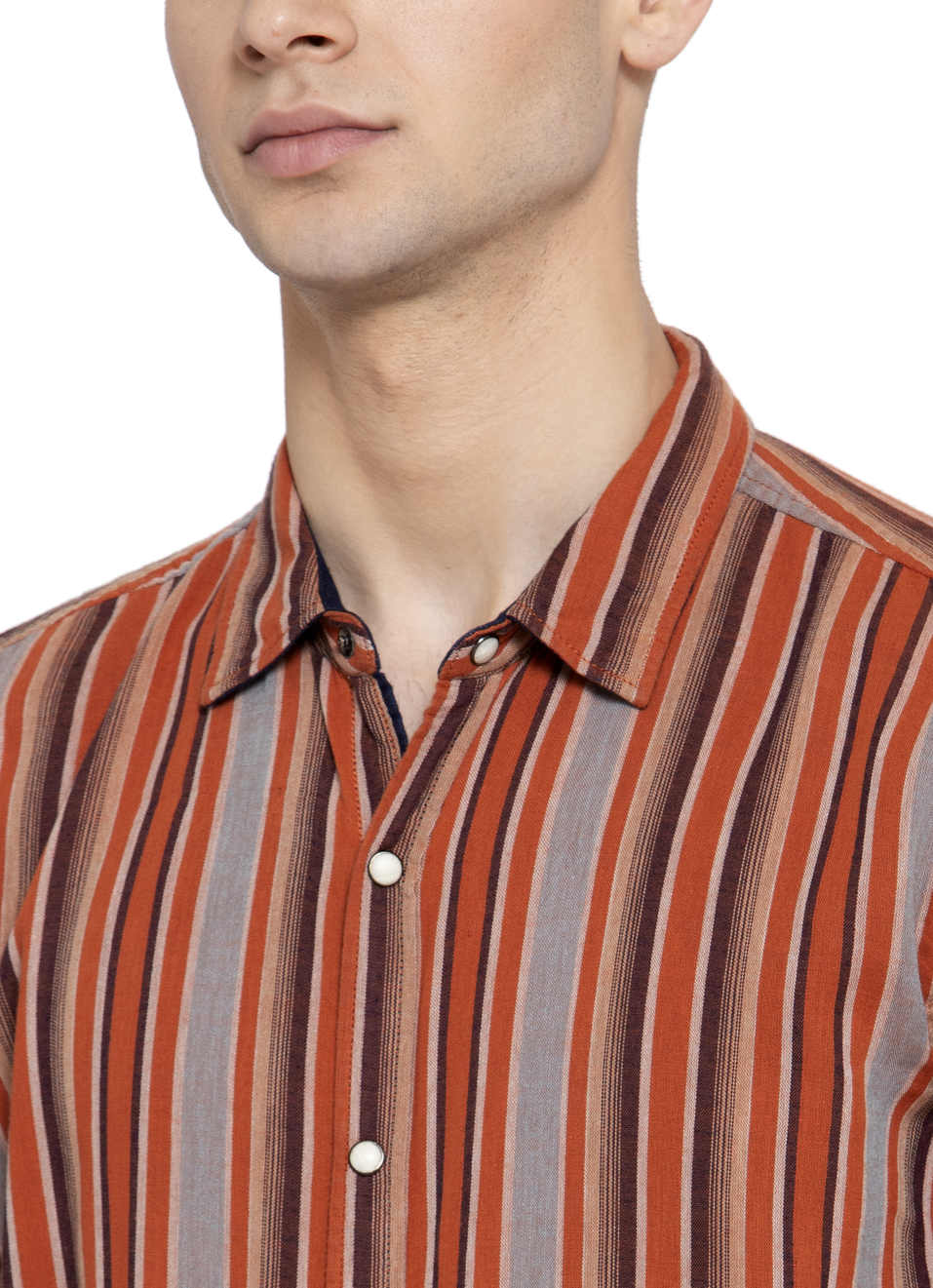 Bruno Indigo Double Cloth Reversible Shirt, , large image number 4