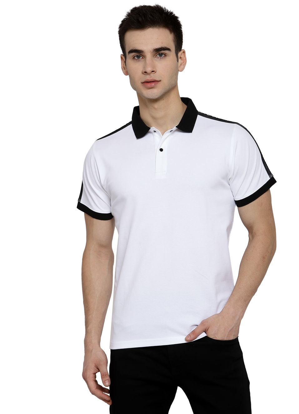 Ninja Solid Polo Collar Tees , , large image number 0