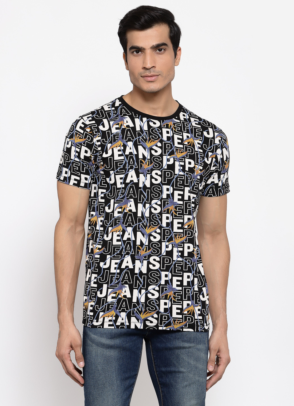 Jotham Typographic Tropical T-Shirt, , large image number 0