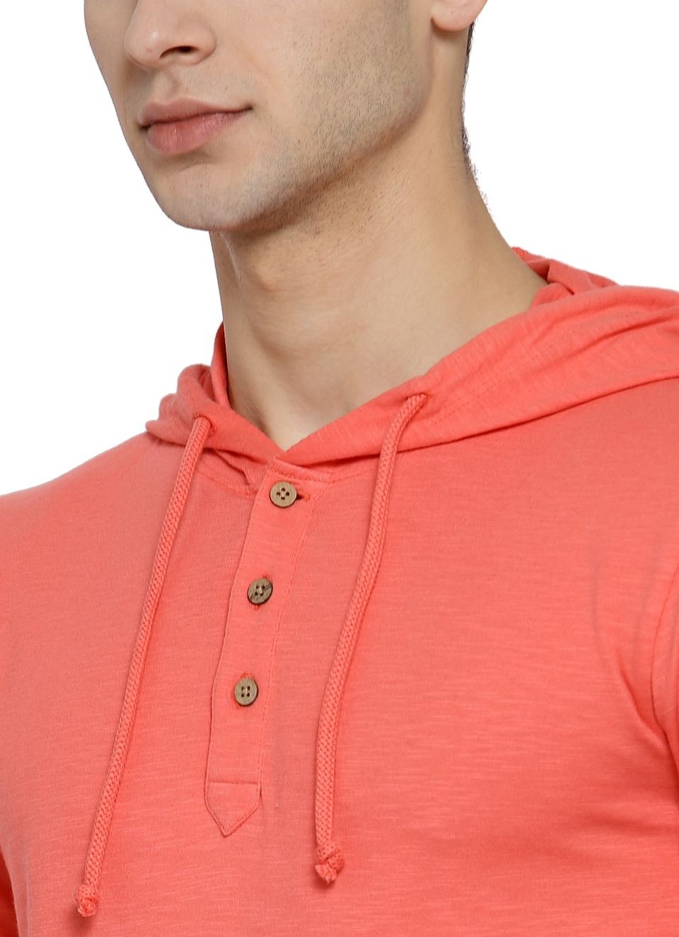 Brutus Hoodie T-Shirt With Button Placket, , large image number 4