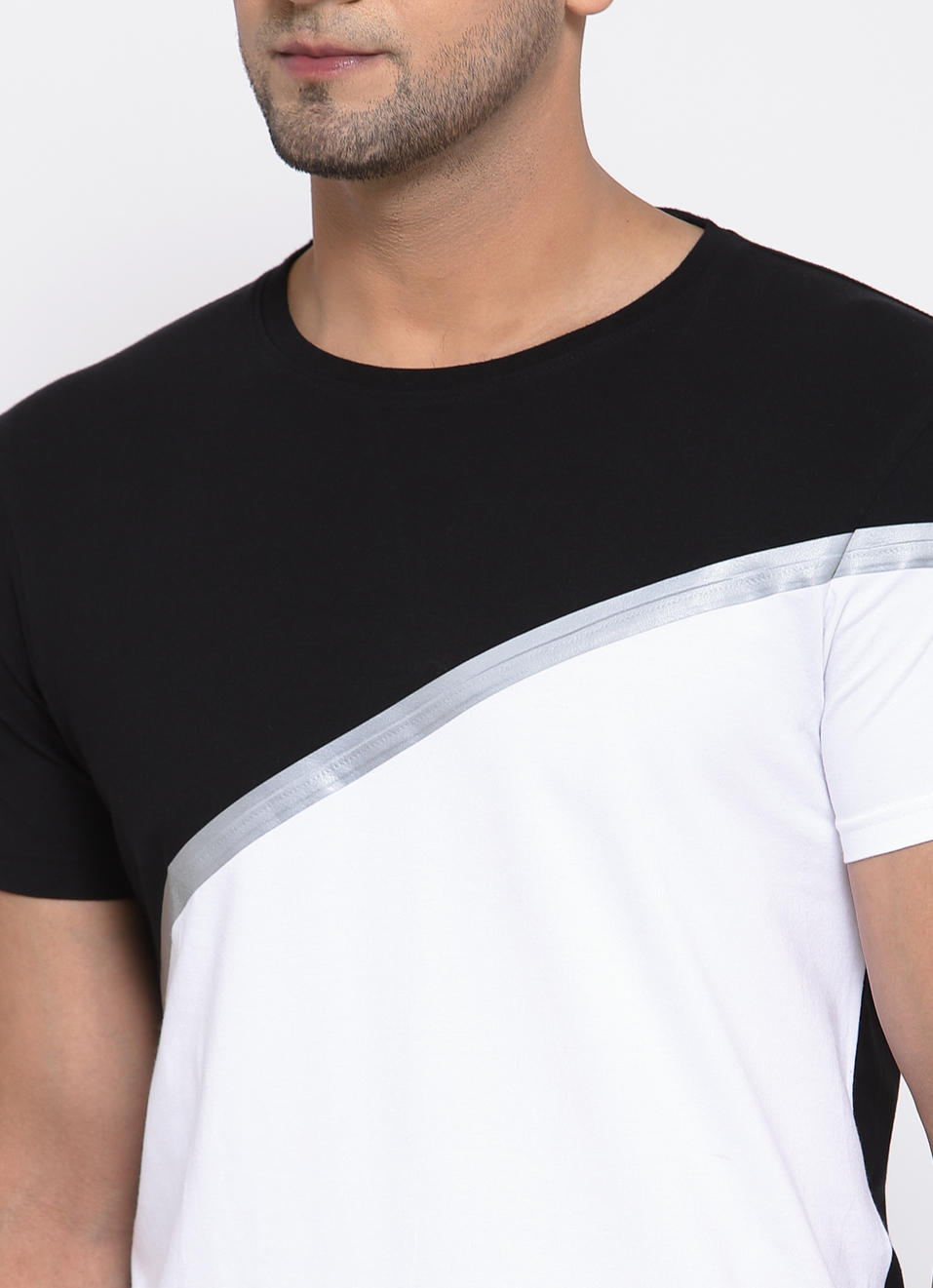 Fidel Colour Block Round Neck Tees, , large image number 5