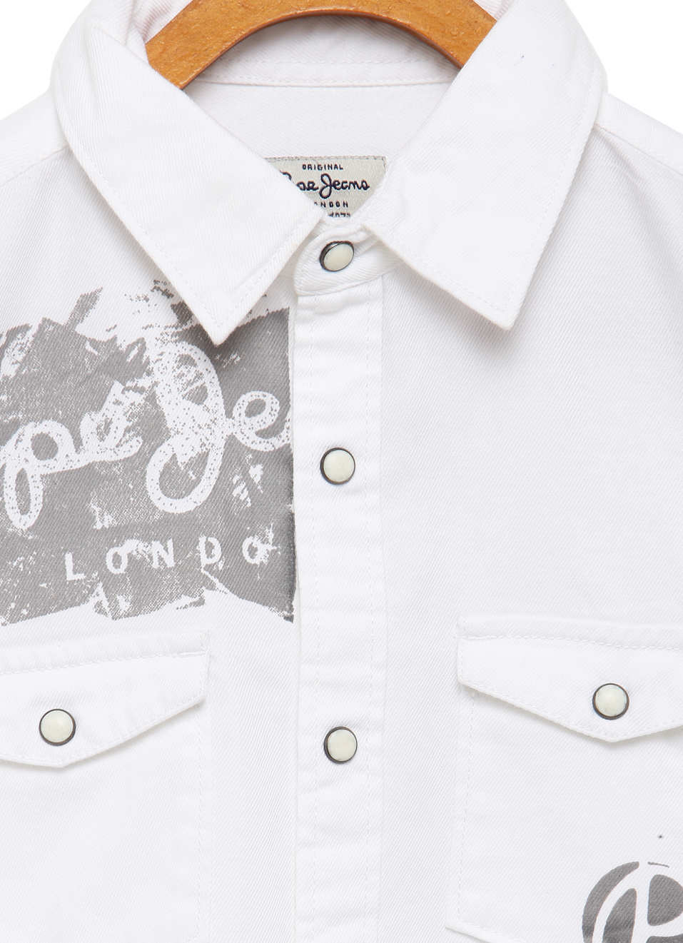 Jackson Jr Ss Placement Printed Denim Shirt, , large image number 2