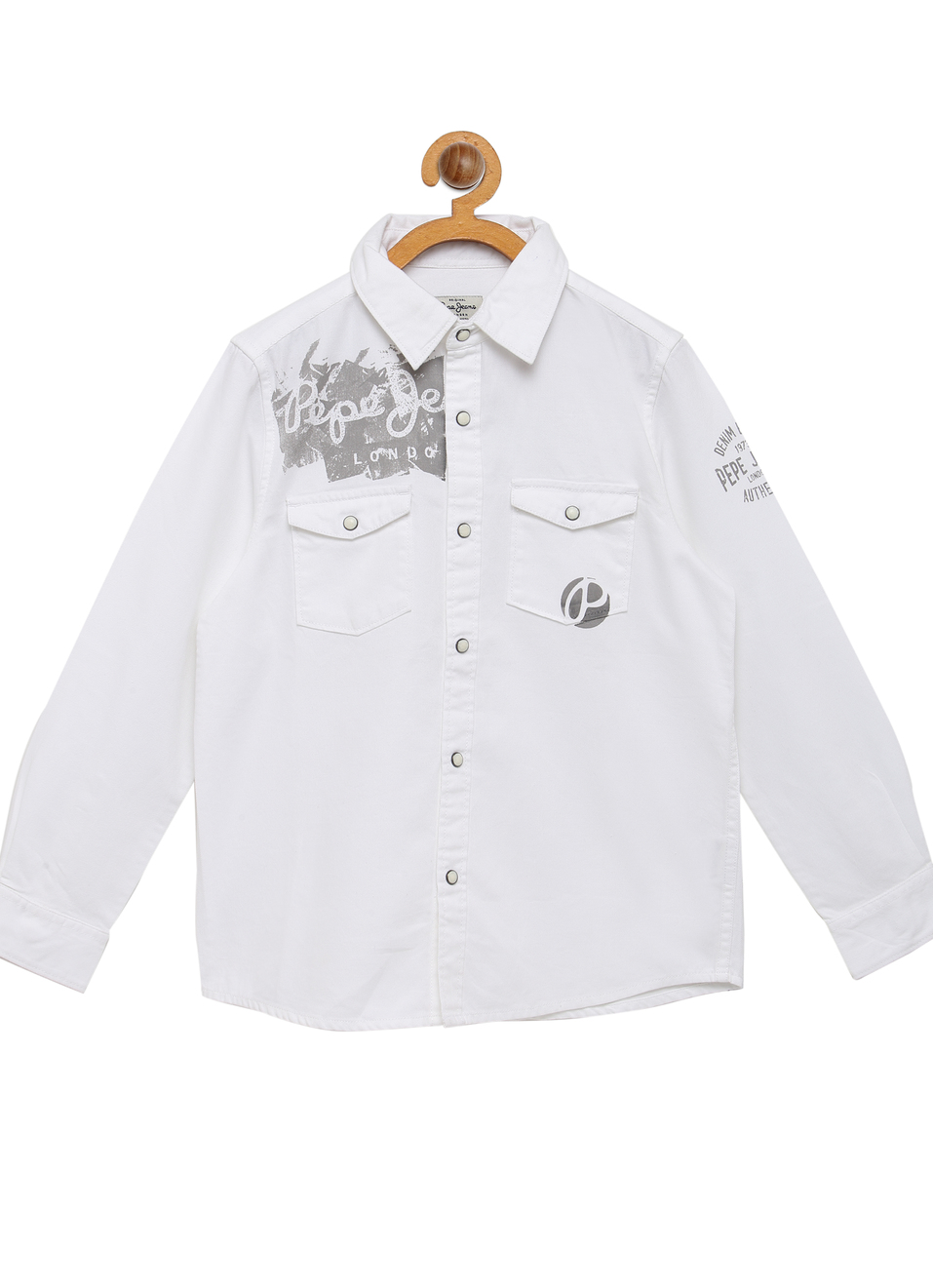 Jackson Jr Ss Placement Printed Denim Shirt, , large image number 0