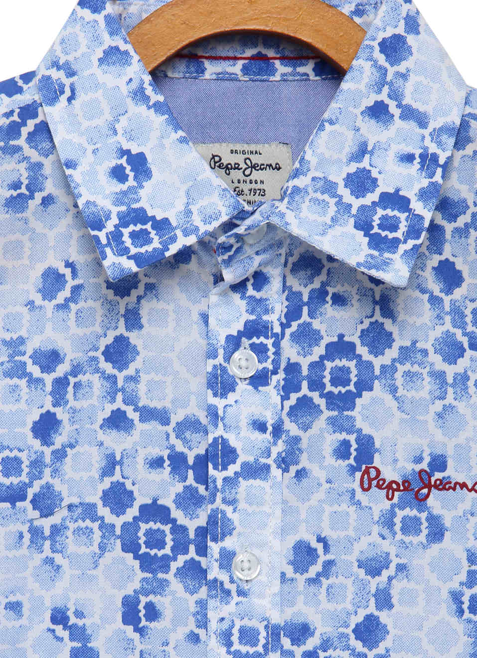 Neil Ss Geometric Printed Shirt, , large image number 2