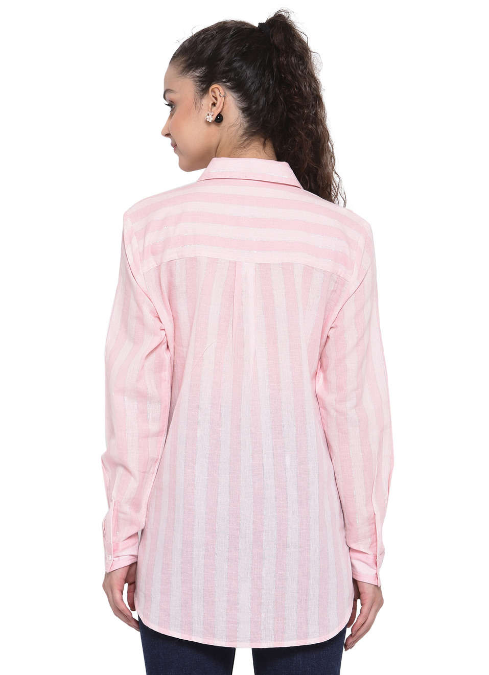 Esty Striped Long Shirt , , large image number 1