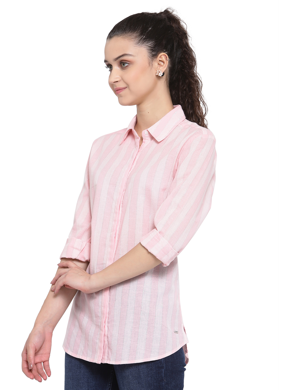 Esty Striped Long Shirt , , large image number 2